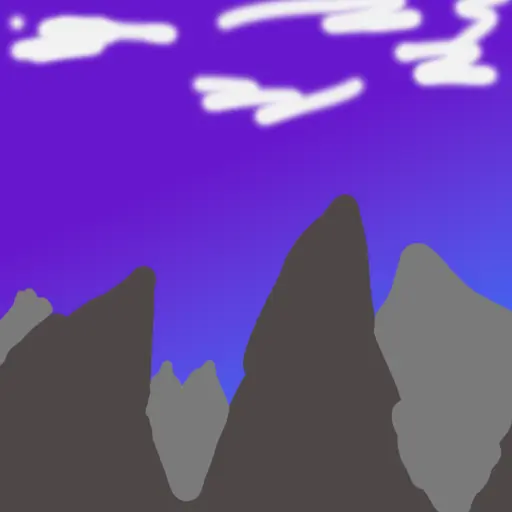 amateur sketch of mountains